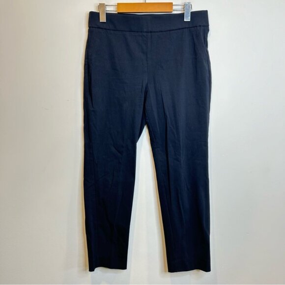 Laura Stud Detail Slim Leg Pants Dark Navy Blue - Picture 5 of 9